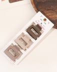 Coffee Color Series Three-piece Set Barrettes Updo Hair Accessories