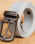 Men's Outdoor Buckle Thick Woven Canvas Belt