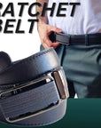 Men's Ratchet Belt Leather Mens Belt With Slide Buckle Ratchet Belts For Men USA