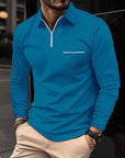 Men's Long Sleeved Sports Polo Shirt