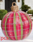 Christmas Ornament Ball Outdoor Pvc 60CM Inflatable Decorated Ball PVC Giant Big Large Balls Xmas Tree Decorations Toy Ball