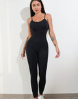 Womens Sexy Unitard One Piece Jumpsuit Spaghetti Strap Tummy Control Rompers Sleeveless Bodysuits Outfits