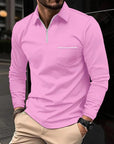 Men's Long Sleeved Sports Polo Shirt