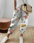 Women's Fashion Cotton Linen Solid Color Casual Pants