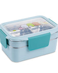 Stainless steel lunch box double lunch box