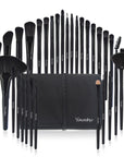 Makeup brush tool bag set