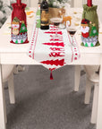 Christmas Elk Snowman Table Runner Merry Christmas Decorations