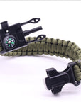 Emergency Paracord Bracelets, Survival Bracelet With Embedded Compass Whistle Survival Fire Starter Scraper Accessories, Suit For Hiking, Camping, Fishing And Hunting