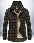 Winter Jacket Men Thicken Warm Fleece Jackets Coats Pure Cotton Plaid Jacket Military Clothes