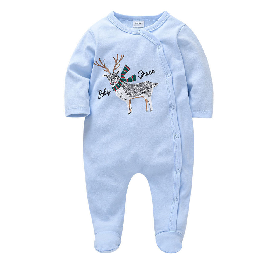 Baby long-sleeved cotton romper