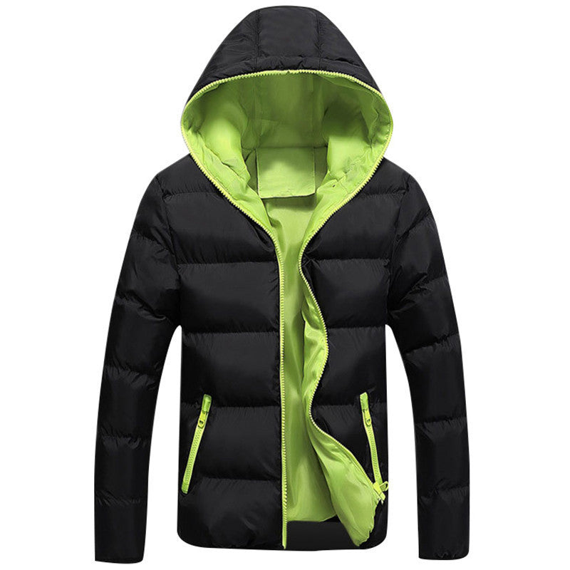 Men's plus size hooded padded down coat