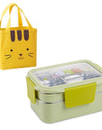 Stainless steel lunch box double lunch box