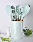 Silicone Kitchenware With Wooden Handle