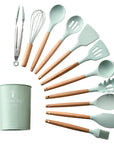 Silicone Kitchenware With Wooden Handle