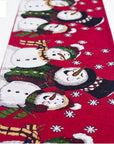 Christmas Elk Snowman Table Runner Merry Christmas Decorations