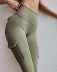 High Waist Leggings with Pockets Workout Gym Legging Scrunch Butt Yoga Pants