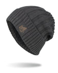 Velvet Short Cuffed Pullover Knitted Beanie Hat