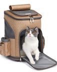 Portable Folding Trolley Pet Backpack Traveling Cat Backpack With Universal Wheel Trolley Pet Bag