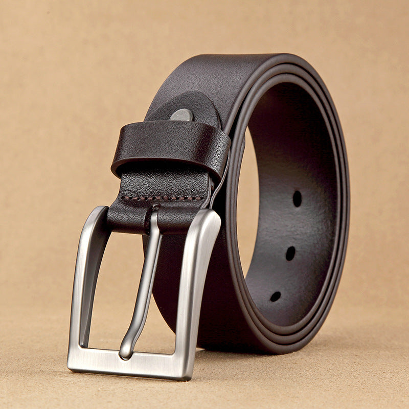 Fashion Men's Leather Belt With Pin Buckle