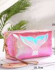 Hot Selling Colorful Pu Makeup Bag Cartoon Fishtail Women's Bag