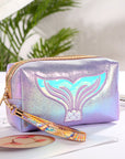 Hot Selling Colorful Pu Makeup Bag Cartoon Fishtail Women's Bag