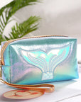 Hot Selling Colorful Pu Makeup Bag Cartoon Fishtail Women's Bag