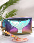 Hot Selling Colorful Pu Makeup Bag Cartoon Fishtail Women's Bag