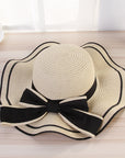 Summer Sun Hat Women Straw Hats Sunshade Panama  Fashion Bow Beach Hat Foldable Travel Caps