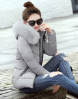 Korean Style Hooded Down Padded Jacket All-Match Small Cotton Jacket