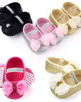 Newborn Princess Shoes Baby Shoes Soft Soled Baby Shoes Bow Princess Shoes Single Shoes