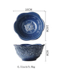 Baroque Dishware Household Bowl Nordic Style Ceramic Set Creative Personality Dishes Petal Ceramic Tableware