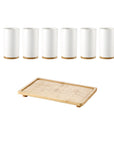 Simple Nordic Drinking Ware, Cups, Cups, 6 Sets With Tray