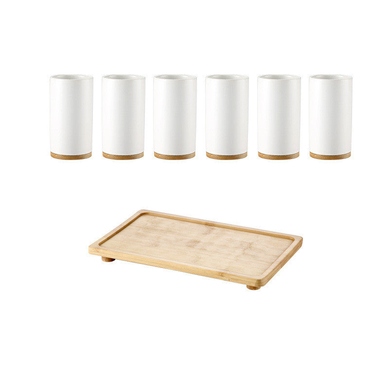 Simple Nordic Drinking Ware, Cups, Cups, 6 Sets With Tray