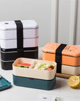 Double-layer Lunch Box Lunch Box Plastic Large Capacity Microwave Lunch Box