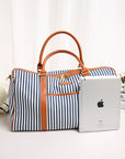 Striped travel bag