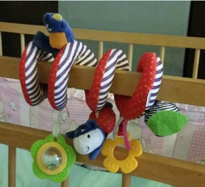 Infant Toddler Rattles Toys for Baby Stroller Crib Soft Rabbit Bear Style Pram Hanging Toys Plush Appease Doll Bed Accessories