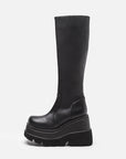 Women's Fashion Wedge Small Tube Circumference Platform Knee-high Boots