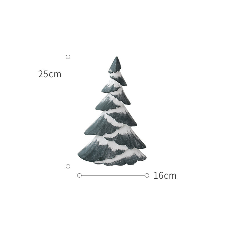 Nordic Morandi Gray-green Mini Christmas Tree Desktop Decorations Christmas Scene Decorations