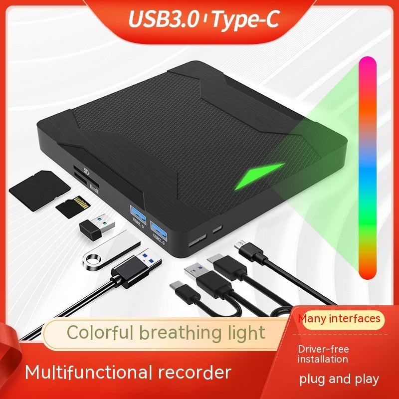 Typc-c External Optical Drive 30USB External DVD Burner Mobile Five Boxes One Multi-function Laptop