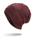 Fleece Three Stripes Knitted Beanie Hat