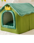 Foldable Dog House Pet Cat Bed Winter Dog Villa Sleep Kennel Removable Nest Warm Enclosed Cave Sofa Pets Supplies