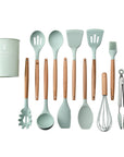 Silicone Kitchenware With Wooden Handle