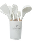 Silicone Kitchenware With Wooden Handle