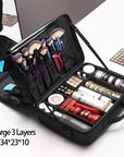 Large Capacity Professional Cosmetic Bag Tattoo Embroidery Nail Makeup Portable Partition Toolbox Makeup Storage Oxford Cloth Bag