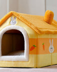 Foldable Dog House Pet Cat Bed Winter Dog Villa Sleep Kennel Removable Nest Warm Enclosed Cave Sofa Pets Supplies