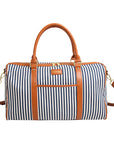 Striped travel bag