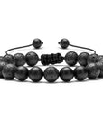 Tiger Eye Couple Bracelets Matte Black Agate Beads Bracelet