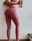 High Waist Leggings with Pockets Workout Gym Legging Scrunch Butt Yoga Pants