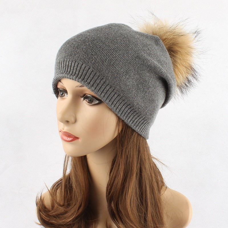 Fur Pompom Hats