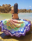 Polygon Printing Tassel Round Bath Towel Yoga Mat